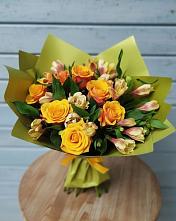 Букет цветов из:  Альстромерии и Розы в Нехаевской