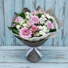 Букет цветов из:  Герберы, Альстромерии и Хризантемы в Нехаевской