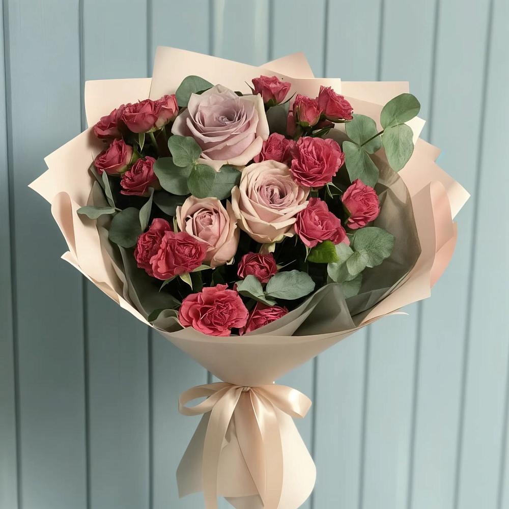 Букет цветов из: Гвоздики и Розы в Нехаевской