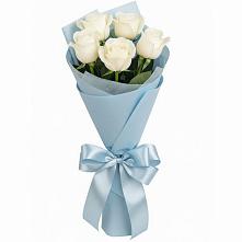 Букет 5 Белых роз Проуд в Нехаевской