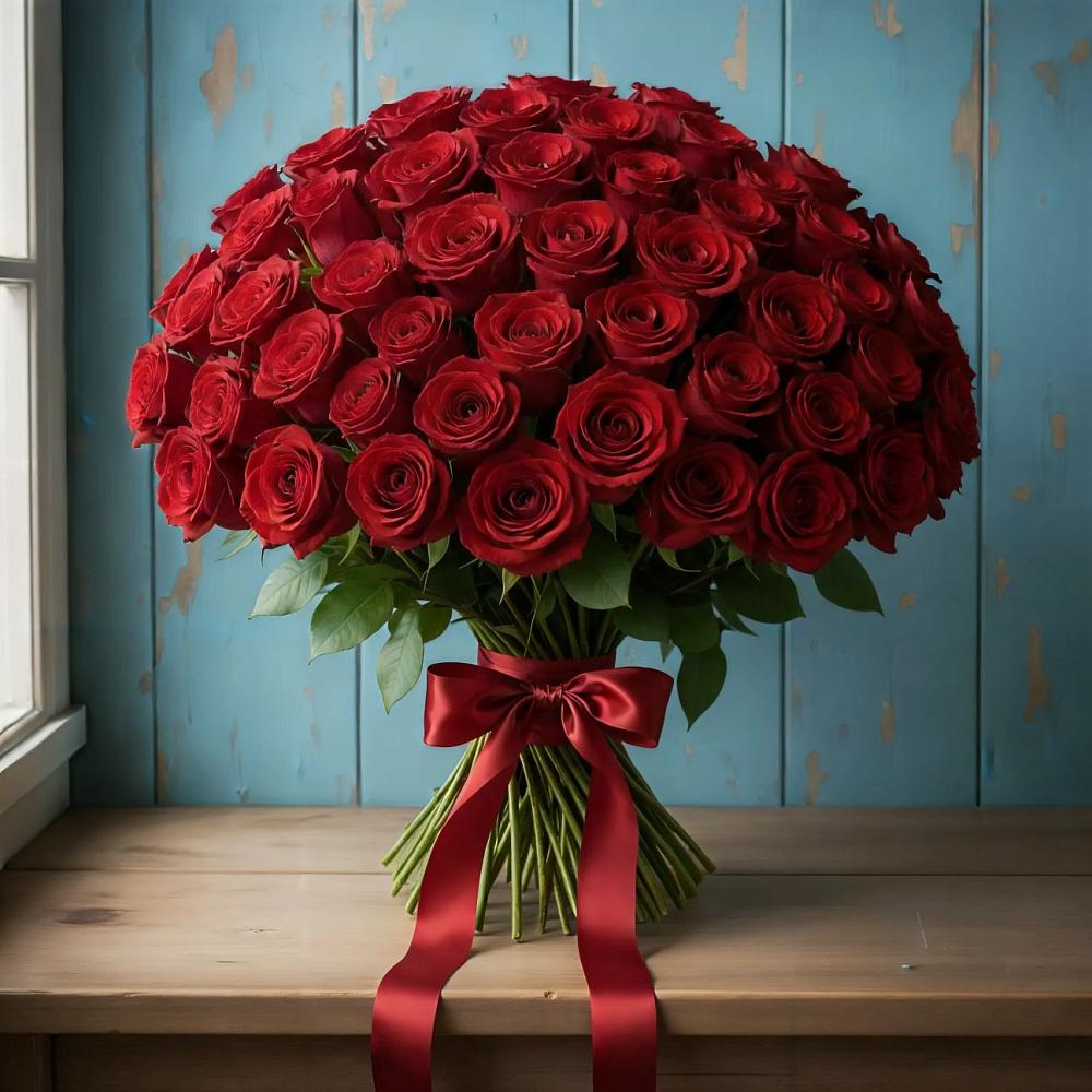 Букет Красные розы Блэк Меджик в Нехаевской