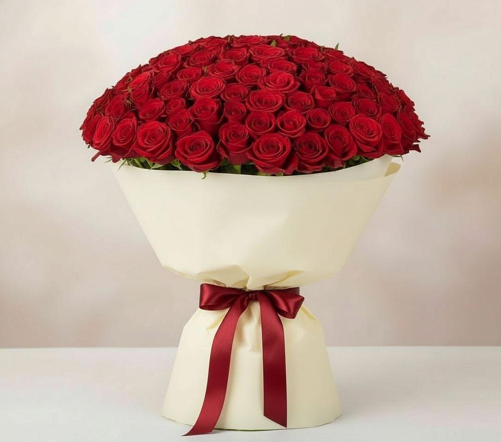 Букет 101 Красная роза Милано в Нехаевской