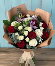 Букет цветов из:  Розы и Альстромерии в Нехаевской