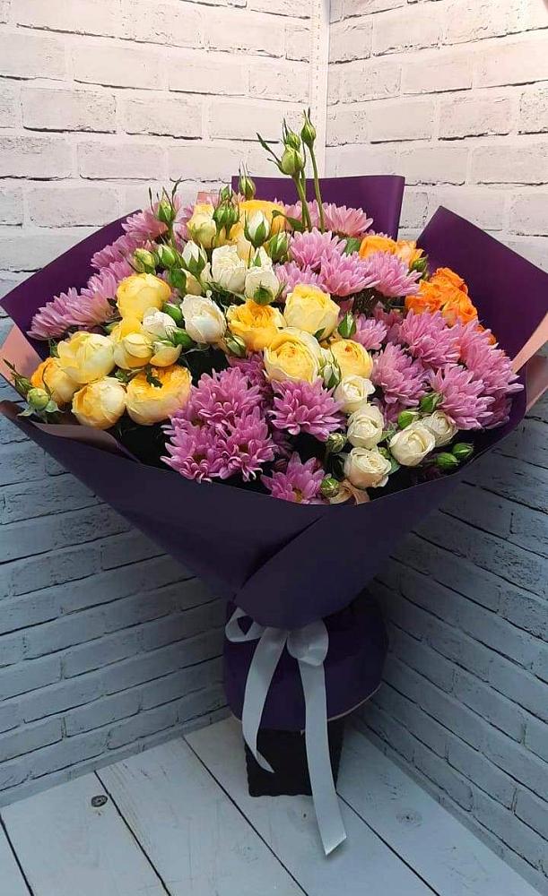 Букет цветов из: Хризантемы и Розы в Нехаевской
