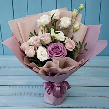 Букет цветов из:  Розы и Лизиантусы в Нехаевской