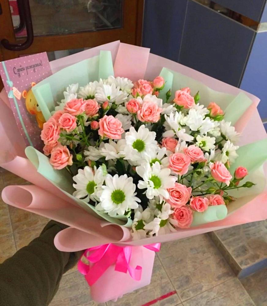 Букет цветов из: Розы и Хризантемы в Нехаевской