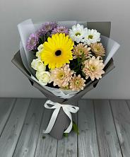 Букет цветов из:  Розы, Герберы и Хризантемы в Нехаевской