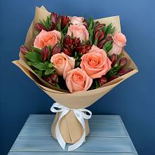 Букет цветов из:  Розы и Альстромерии в Нехаевской