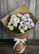Букет цветов из:  Хризантемы и Розы в Нехаевской