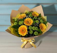 Букет цветов из:  Герберы и Хризантемы в Нехаевской