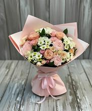 Букет цветов из:  Гвоздики, Розы и Хризантемы в Нехаевской