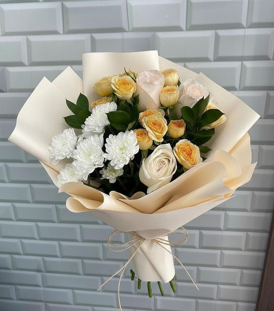 Букет цветов из: Розы и Хризантемы в Нехаевской