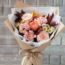 Букет цветов из:  Гвоздики, Хризантемы и Розы в Нехаевской