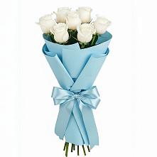 Букет 7 белых роз Проуд в Нехаевской