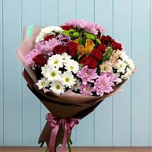 Букет цветов из:  Розы, Хризантемы и Альстромерии в Нехаевской