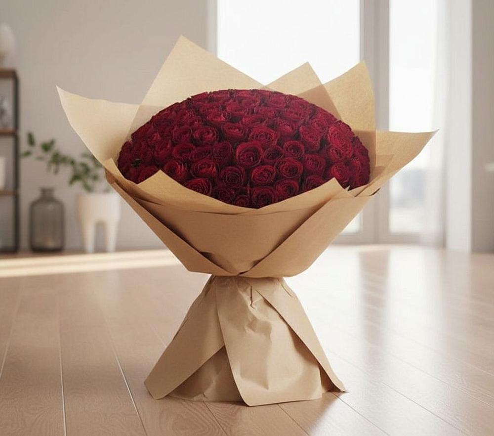 Букет 101 Красная роза в Нехаевской