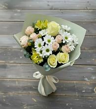 Букет цветов из:  Альстромерии, Розы и Хризантемы в Нехаевской