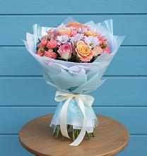 Букет цветов из:  Хризантемы и Розы в Нехаевской