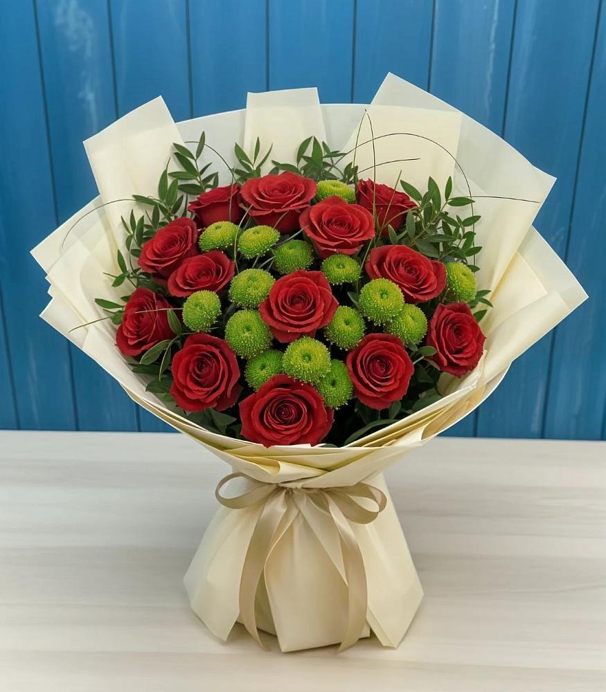 Букет цветов из: Розы и Хризантемы в Нехаевской